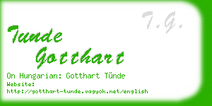 tunde gotthart business card